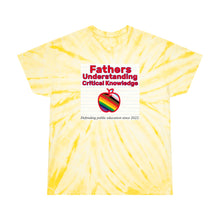 Load image into Gallery viewer, Fathers Understanding Critical Knowledge Tie-Dye Spiral Blast T-Shirt