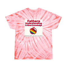 Load image into Gallery viewer, Fathers Understanding Critical Knowledge Tie-Dye Spiral Blast T-Shirt