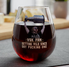 Load image into Gallery viewer, VGK FAN 11.75oz Stemless Wine Glass