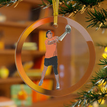 Load image into Gallery viewer, TROPHY TOSS 3.5" Beveled Edge Glass Ornament