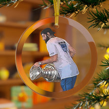 Load image into Gallery viewer, WHOOPS 3.5" Beveled Edge Glass Ornament