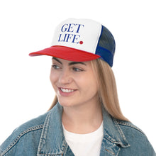 Load image into Gallery viewer, Get Life Trucker Hat (Red/Blue)