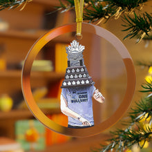 Load image into Gallery viewer, MVP 3.5" Beveled Edge Glass Ornament