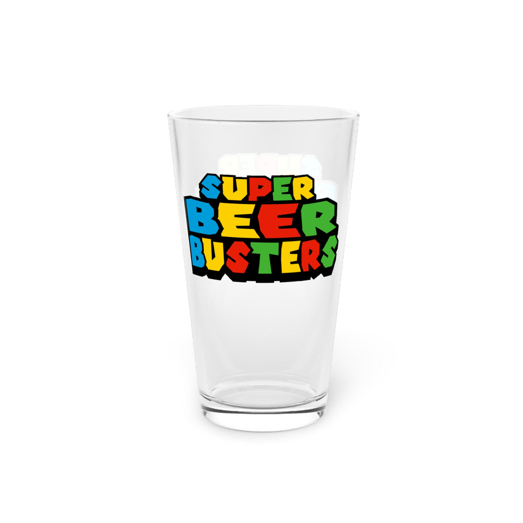 SUPER BEER BUSTERS 16oz Pint Glass